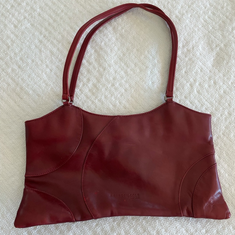 Kenneth Cole Burgundy Leather Bag